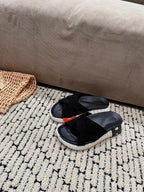 HERMES INFRA SANDAL BLACK SUEDE