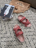 HERMES ELECTRIC SANDAL ROUGE CALFSKIN