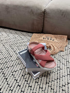 HERMES ELECTRIC SANDAL ROUGE CALFSKIN