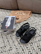 HERMES ELECTRIC SANDAL BLACK CALFSKIN