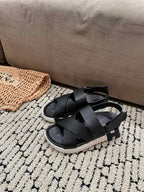 HERMES ELECTRIC SANDAL BLACK CALFSKIN