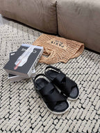 HERMES ELECTRIC SANDAL BLACK CALFSKIN