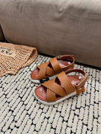 HERMES ELECTRIC SANDAL CHOCOLATE CALFSKIN