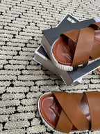 HERMES ELECTRIC SANDAL CHOCOLATE CALFSKIN