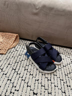 HERMES ELECTRIC SANDAL BLACK MIX CHARCOAL BLACK CALFSKIN