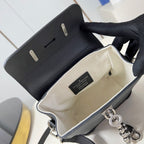 LOUIS VUITTON STEAMER 20 IN BLACK CALFSKIN SILVER HARDWARE