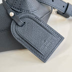 LOUIS VUITTON STEAMER CROSSBODY 30 IN BLACK CALFSKIN SILVER HARDWARE