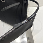 HERMES HERBAG A DOS ZIP RETOURNE BACKPACK 29 IN BLACK CANVAS AND CALFSKIN