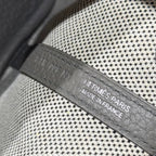 HERMES GARDEN PARTY 23CM IN WHITE TOILETS COTTON CANVAS AND GREY CALFSKIN