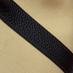 HERMES GARDEN PARTY 30CM IN DARK BEIGE TOILETS COTTON CANVAS AND BLACK CALFSKIN