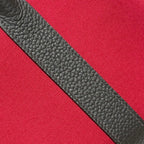 HERMES GARDEN PARTY 30CM IN RED TOILETS COTTON CANVAS AND DARK BROWN CALFSKIN PINK ON SIDE OTHER