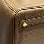 HERMES 25S  BIRKIN 30 IN COFFEE CALFSKIN GOLD HARDWARE
