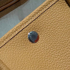 HERMES 25S GARDEN PARTY 30 IN CARAMEL CALFSKIN