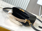 LOUIS VUITTON CAPUCINES MINI 21 IN BLACK MIX WHITE TAURILLON GOLD HARDWARE