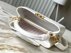 LOUIS VUITTON CAPUCINES BB 27 IN WHITE TAURILLON GOLD HARDWARE