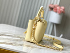LOUIS VUITTON CAPUCINES EAST-WEST MINI 22 IN BANANA YELLOW TAURILLON GOLD HARDWARE