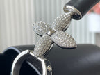 LOUIS VUITTON CAPUCINES EAST-WEST 30 IN BLACK SHEEPSKIN CRYSTAL AND SILVER HARDWARE