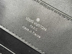 LOUIS VUITTON CAPUCINES EAST-WEST 30 IN BLACK SHEEPSKIN CRYSTAL AND SILVER HARDWARE