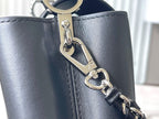 LOUIS VUITTON CAPUCINES EAST-WEST MINI 22 IN BLACK SHEEPSKIN CRYSTAL AND SILVER HARDWARE