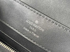 LOUIS VUITTON CAPUCINES EAST-WEST MINI 22 IN BLACK SHEEPSKIN CRYSTAL AND SILVER HARDWARE