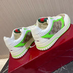 GUCCI Retro Sneakers for Couples White Kelly Green