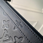 LOUIS VUITTON POCHETTE VOYAGE 22 IN BLACK MONOGRAM SHADOW CALFSKIN
