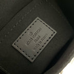 LOUIS VUITTON CAMERA BOX BAG 17 IN BLACK MONOGRAM EMBOSSED CALFSKIN SILVER CHAIN