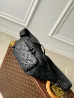 LOUIS VUITTON RUSH BUMBAG 30 IN BLACK MONOGRAM SHADOW CALFSKIN