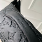 LOUIS VUITTON RUSH BUMBAG 30 IN BLACK MONOGRAM SHADOW CALFSKIN
