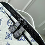 LOUIS VUITTON RUSH BUMBAG 30 IN WHITE MONOGRAM SHADOW CALFSKIN