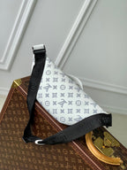 LOUIS VUITTON RUSH BUMBAG 30 IN WHITE MONOGRAM SHADOW CALFSKIN