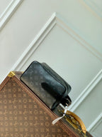 LOUIS VUITTON LOCKER DOPP KIT 23 IN BLACK MONOGRAM ECLIPSE CANVAS