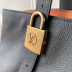LOUIS VUITTON LOW KEY CABAS MM BAG 47 IN BLACK GRAINED CALFSKIN