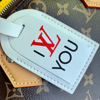 LOUIS VUITTON SPEEDY SOFT CRAFTY 30 IN BROWN LV MONOGRAM CALFSKIN RED TAG