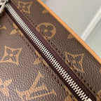 LOUIS VUITTON MINI SOFT TRUNK 18 IN BROWN MONOGRAM MACASSAR CANVAS