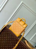 LOUIS VUITTON STEAMER 18 IN PEPPER ORANGE MONOGRAM HERITAGE CANVAS GOLD HARDWARE