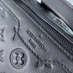 LOUIS VUITTON GETAWAY BACKPACK 50 IN BLACK MONOGRAM ECLIPSE CANVAS AND CALFSKIN EMBOSSED LOGO