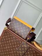 LOUIS VUITTON GASTON WEARABLE WALLET 18 IN BROWN MONOGRAM CANVAS MIX YELLOW CALFSKIN