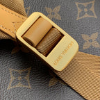 LOUIS VUITTON OUTDOOR BACKPACK 44 IN BEIGE CALFSKIN AND BROWN MONOGRAM CANVAS