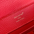 LOUIS VUITTON CAPUCINES MINI 23 IN RED TAURILLON GOLD HARDWARE
