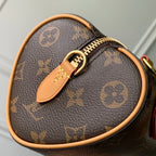 LOUIS VUITTON NANO SPEEDY DATING 18 IN BROWN COATED CANVAS GOLD HARDWARE