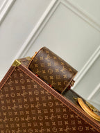 LOUIS VUITTON NANO SPEEDY DATING 18 IN BROWN COATED CANVAS GOLD HARDWARE