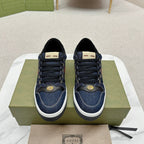 GUCCI WOMEN'S SCREENER TRAINER DENIM CALFSKIN