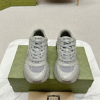 GUCCI RIPPLE TRAINER LIGHT GRAY LAMBSKIN