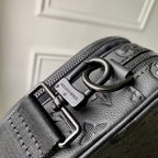 LOUIS VUITTON ALPHA NANO BAG 24 IN BLACK MONOGRAM SHADOW EMBOSSED COWHIDE
