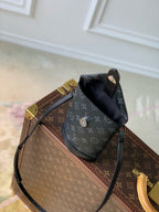LOUIS VUITTON ENVELOPE POUCH 18 IN BLACK MONOGRAM ECLIPSE CANVAS