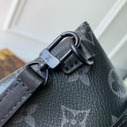 LOUIS VUITTON ENVELOPE POUCH 18 IN BLACK MONOGRAM ECLIPSE CANVAS