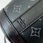 LOUIS VUITTON ENVELOPE POUCH 18 IN BLACK MONOGRAM ECLIPSE CANVAS
