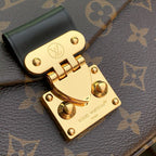 LOUIS VUITTON TRUNKIE 27 IN BROWN COATED CANVAS BLACK CALFSKIN SIGNATURE S-LOCK