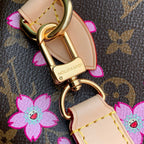 LOUIS VUITTON SPEEDY BANDOULIÈRE CHERRY BLOSSOM 25 IN SAKURA BROWN MONOGRAM COATED CANVAS